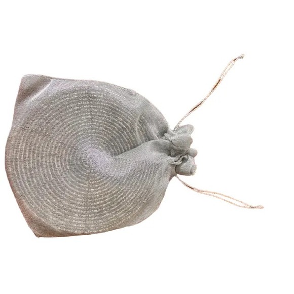 Vintage lot of 4‎ coasters beaded sliver round Tabletop Décor  4" with Bag - Picture 5 of 6